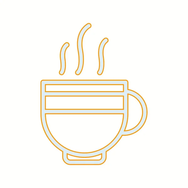 Piękna gorąca herbata wektor linii ikona — Wektor stockowy