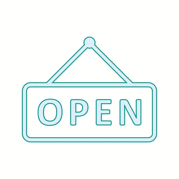 Mooi open tag vector lijn icoon — Stockvector