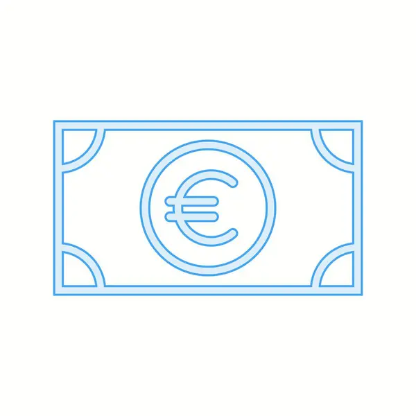 Beautiful euro vector line icon — Stock Vector