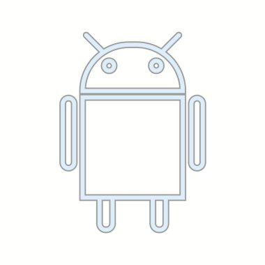 Güzel Android vektör hattı simgesi
