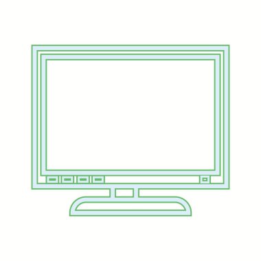 Güzel Ekran vektör satırı simgesi