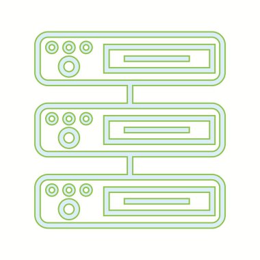 Güzel Veritabanı vektör satırı simgesi