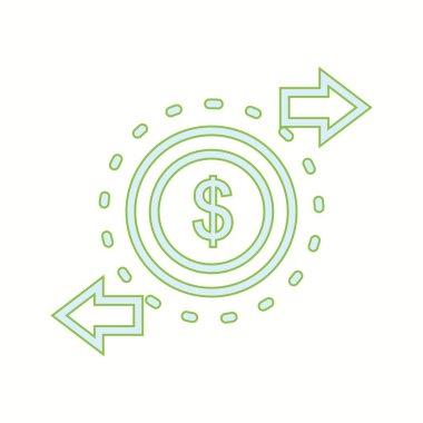 Güzel Döviz döviz vektör satırı simgesi