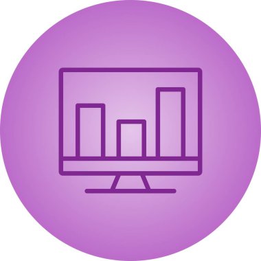 Güzel İş grafiği vektör satırı simgesi