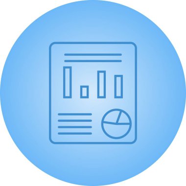 Güzel Grafik raporu vektör satırı simgesi