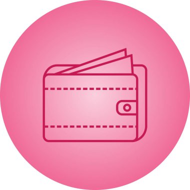 Cüzdan vektör satırı simgesigüzel Para