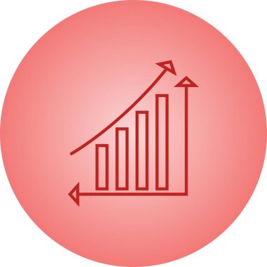 Güzel Artan çubuk vektör satırı simgesi