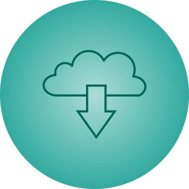 Beautiful Cloud indir vektör satırı simgesi