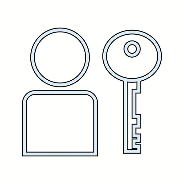 Pictogram voor prachtige authenticatie vector lijnen — Stockvector