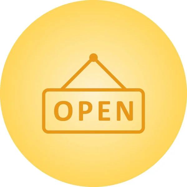 Belo ícone de linha vetorial de tag aberta —  Vetores de Stock