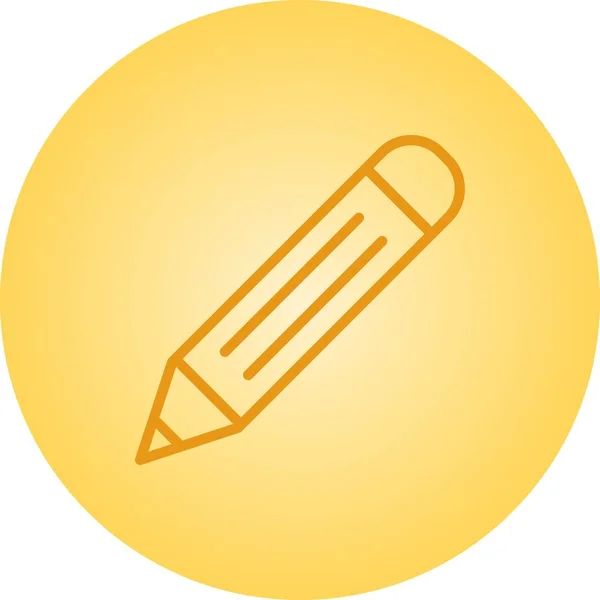 Bella icona della linea vettoriale della matita — Vettoriale Stock