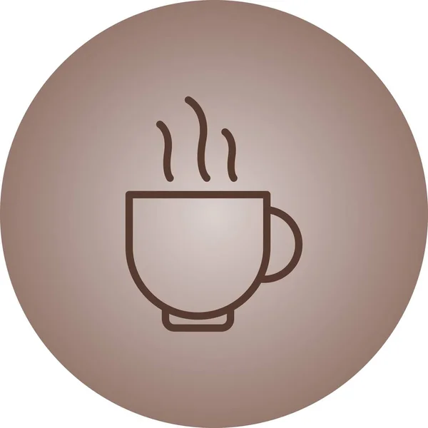 Beautifu Cup ofl tea vektor vonal ikon — Stock Vector