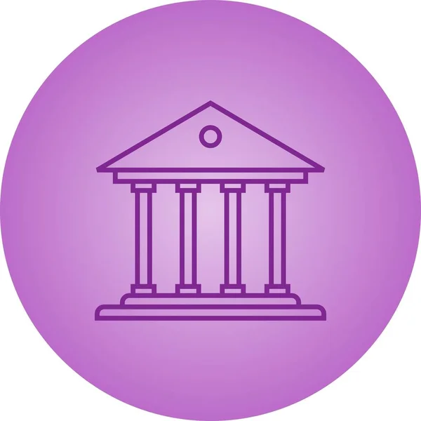美しい銀行ベクトルラインアイコン — ストックベクタ