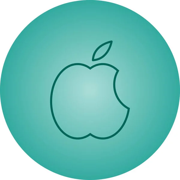 Güzel Apple logosu vektör satırı simgesi — Stok Vektör