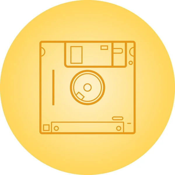 Beautiful Diskette vector line icon — Stock Vector