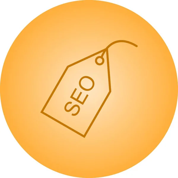 Иконка векторной линии SEO — стоковый вектор