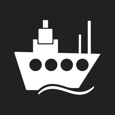 Güzel Gemi Vektörü Kabartma Simgesi