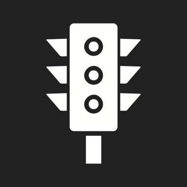 Güzel Trafik Vektörü Glyph Simgesi