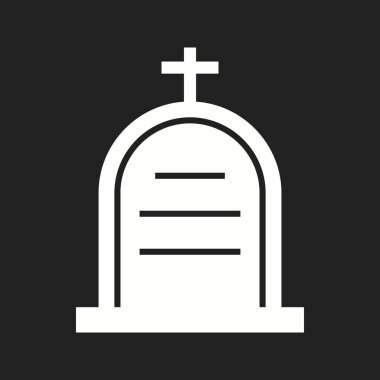 Güzel Mezarlık Vektörü Glyph Simgesi