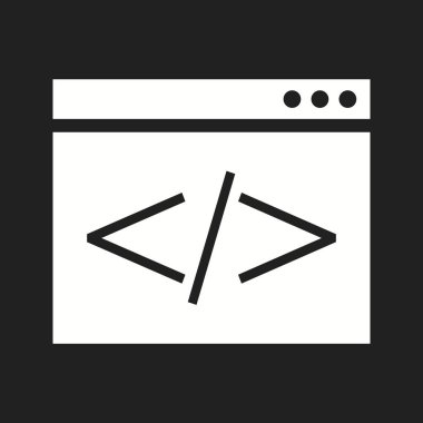 Güzel Kodlama Vektörü Glyph simgesi