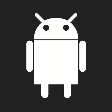 Güzel Android logo Vektör Glyph simgesi