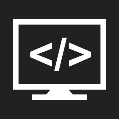 Güzel Kodlama Vektörü Glyph simgesi