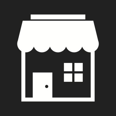 Güzel Dükkan Vektörü Glyph simgesi