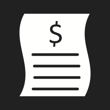 Güzel Para Raporu Vektör Glyph simgesi