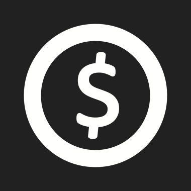 Güzel Dolar Bozuk Para Vektör Kabartma simgesi