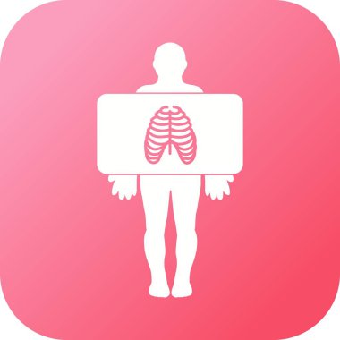 Güzel Göğüs X ışını vektör simgesi