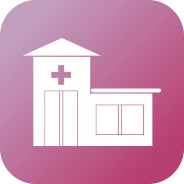 Güzel Hastane Vektör Sembolü Simgesi