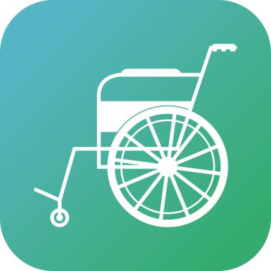 Güzel Tekerlekli sandalye Vektör Kabartma simgesi