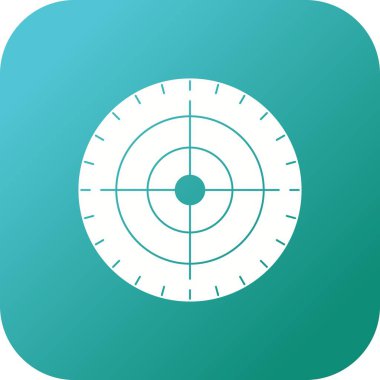 Beautiful Target Vector Glyph icon