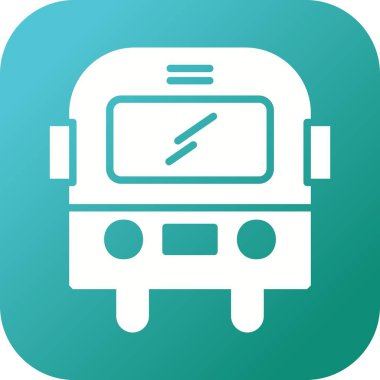 Güzel Otobüs Vektörü Kabartma Simgesi