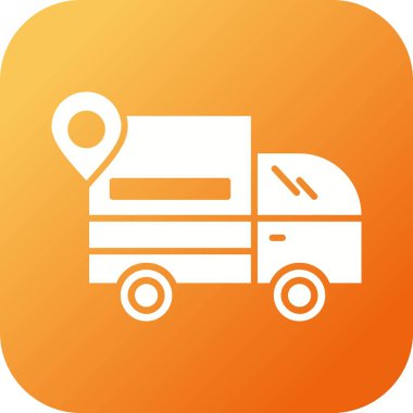 Güzel Araç Vektörü Glyph Simgesi