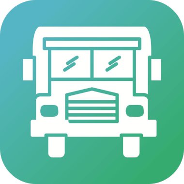 Güzel Otobüs Vektörü Kabartma Simgesi