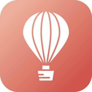 Güzel Hava Balonu Vektör Kabartma Simgesi