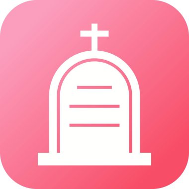 Güzel Mezarlık Vektörü Glyph Simgesi