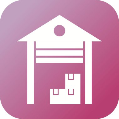 Güzel depo Vektörü Glyph Simgesi