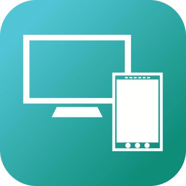 Güzel Bilgisayar Vektörü Glyph simgesi