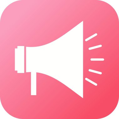 Güzel Megafon Vektör Glyph simgesi