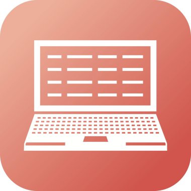 Güzel Not Defteri Vektörü Glyph simgesi