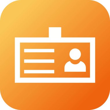 Güzel Kimlik Vektör Kabartma Simgesi