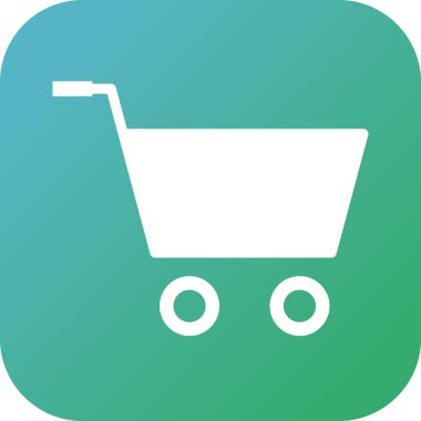 Güzel Cart Vektör Glyph simgesi
