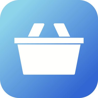 Güzel Sepet Vektörü Glyph simgesi