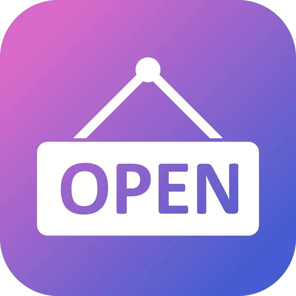 Belo ícone Open Vector Glyph — Vetor de Stock
