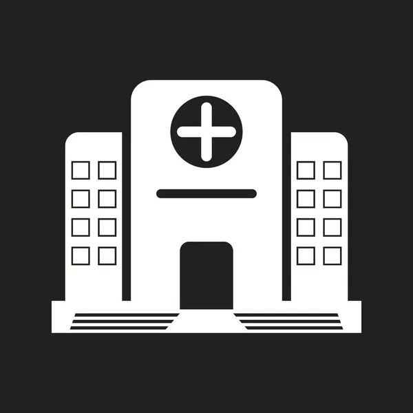Belle icône Glyphe vectoriel de l'hôpital — Image vectorielle