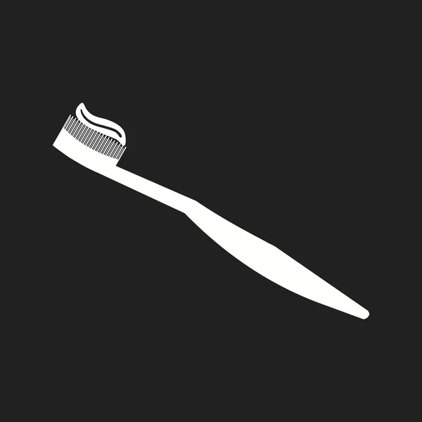 Bella icona del glifo vettoriale dello spazzolino — Vettoriale Stock