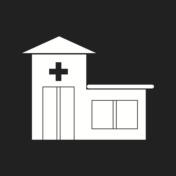 Красива лікарня Векторна ікона Гліф — стоковий вектор