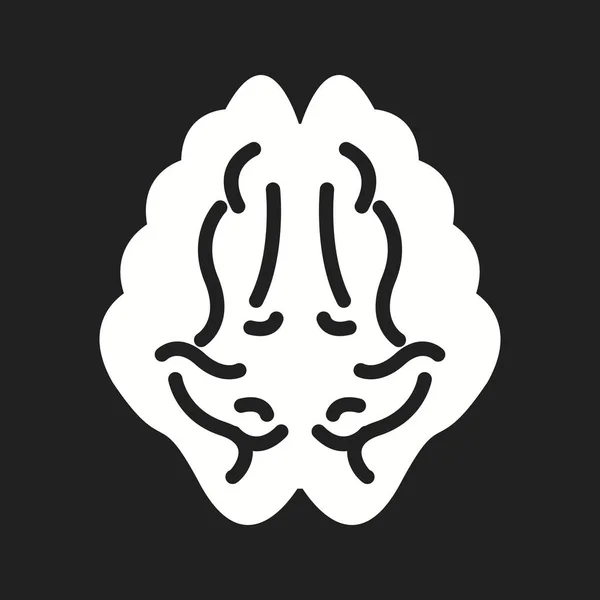 Gyönyörű Brain Vector Glyph ikon — Stock Vector